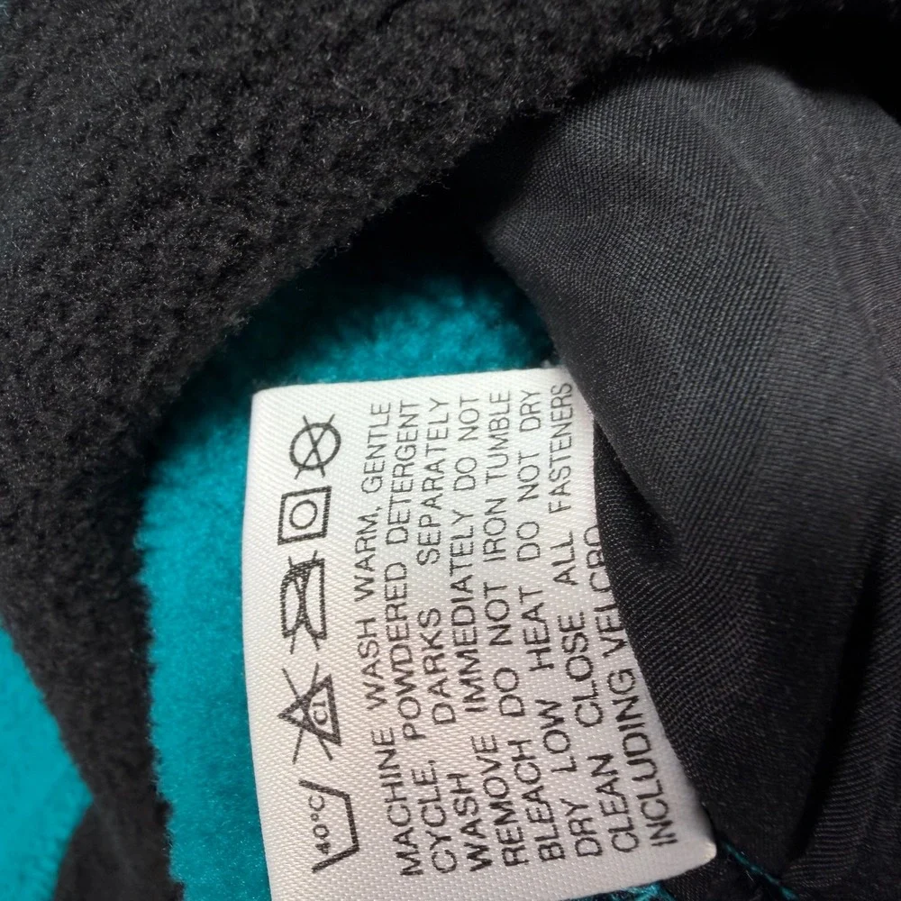 Marmot Mens Full Zip Fleece Jacket Teal Black Colorblock Pit Zips Mock Neck L